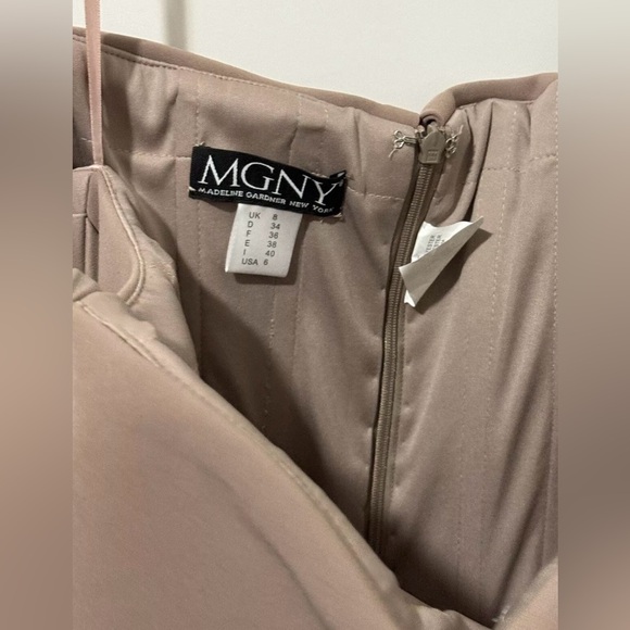 Morilee Madeline Gardner New York 72609 Off Shoulder Dress - Taupe - Picture 6 of 7